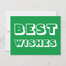 Melhores Desejos, Boa Sorte, Verde Branco