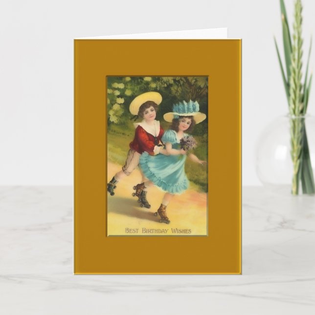 Cartão Melhores Desejos de Aniversário - Crianças (Frente)