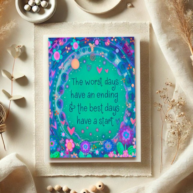 Cartão Melhores dias têm incentivo à inspiração inicial (Criador carregado)