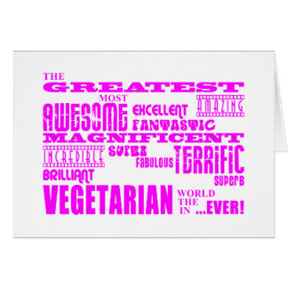 Cartão Melhores Meninas Vegetarianas: Maior Vegetariano R