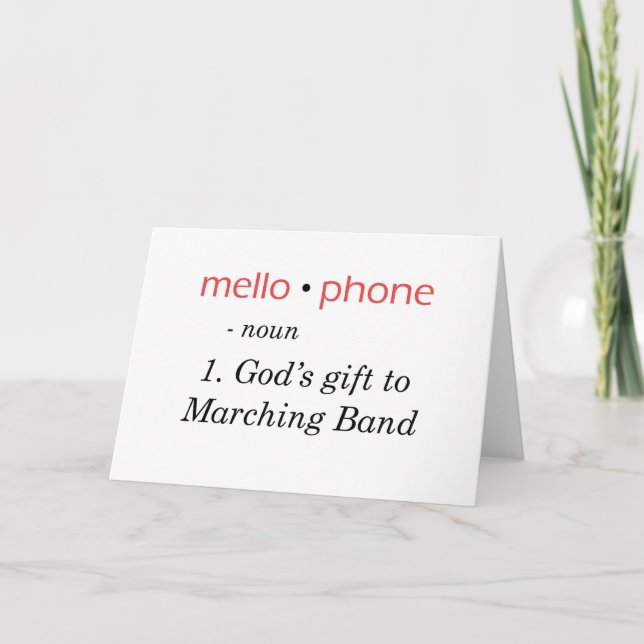 Cartão Mellofone - Presente de Deus para a Banda (Frente)