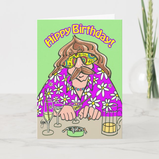 Cartão MELLOW HIPPY Birthday Card (Frente)