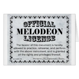 Cartão Melodeon License