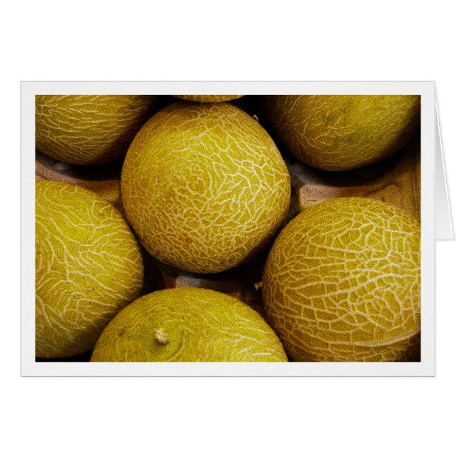 Cartão Melões no mercado de rua de Burough (Frente Horizontal)