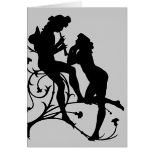 Cartão Melómanos do casal da silhueta