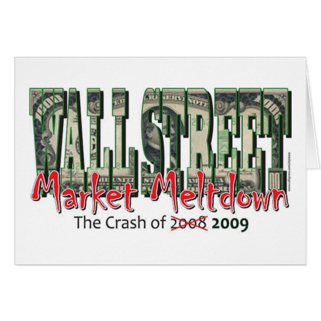 Cartão Meltdown do mercado WallStreet (Frente Horizontal)