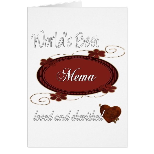 Cartão Mema amado (Frente)