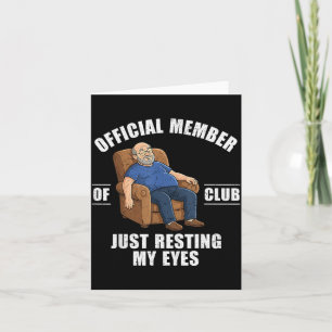 Cartão Membro Orgulhoso do Clube de Descansar os Olhos Pa