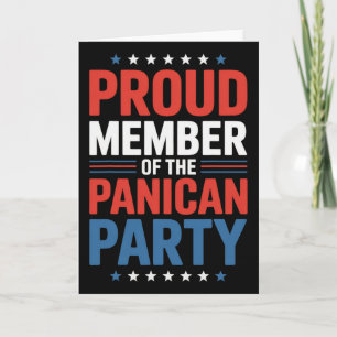Cartão Membro Orgulhoso do Partido Panican Anti Trump