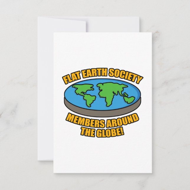 Cartão Membros da Sociedade Flat Earth (Frente)