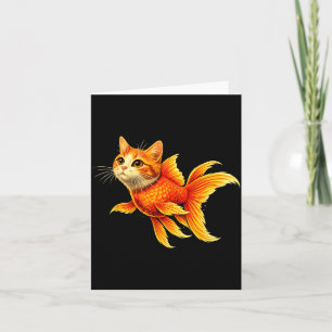 Cartão Meme de animal fofo híbrido de peixe dourado engra