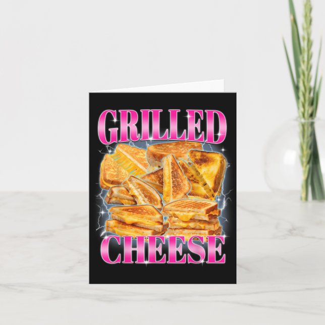 Cartão Meme de Comida Engraçado Sanduíches de Queijo Grel (Frente)