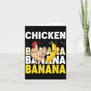 Cartão Meme de Dança de Frango Banana Engraçado para Cria