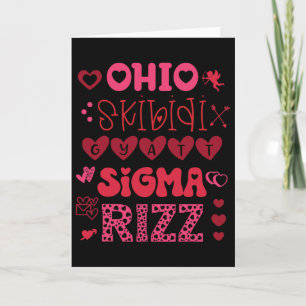 Cartão Meme do Dia dos Namorados Ohio Skibidi Gyatt Sigma