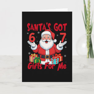 Cartão Meme do Papai Noel Six Seven Natal Meme Gen Z