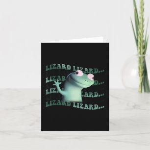Cartão Meme Funny Weirdcore Animal Women Lizard Lizar