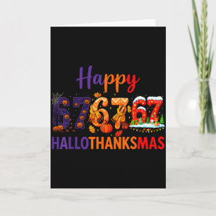 Cartão Meme Hugvyn Six Seven 67 Hallothanksmas Halloween