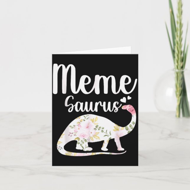 Cartão Meme Saurus Grandma Mother's Day Thanksgiving Chri (Frente)