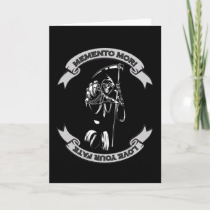 Cartão MEMENTO MORI Ama A Sua Ceifadora do Destino