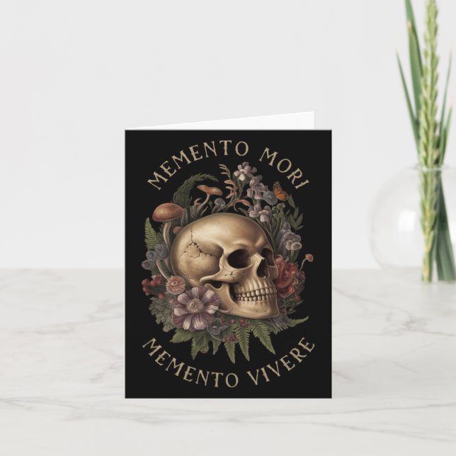 Cartão Memento Mori Memento Vivere - Filosofia &amp; Lat (Frente)