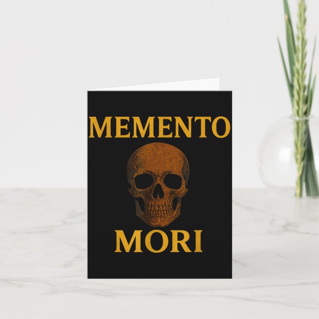Cartão Memento Mori Philosophy Stoicism Quote  (Frente)