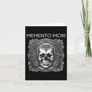 Cartão Memento Mori Skull Filosofia Estática Homens Mulhe