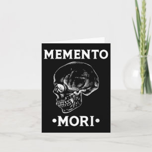 Cartão Memento Mori Skull Stoicism Filosofia