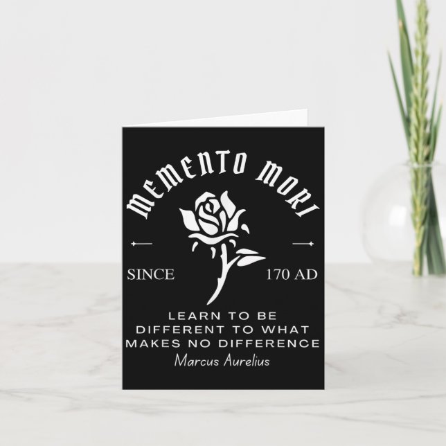 Cartão Memento Mori Stoicismo Marcus Aurelius Stoic Philo (Frente)