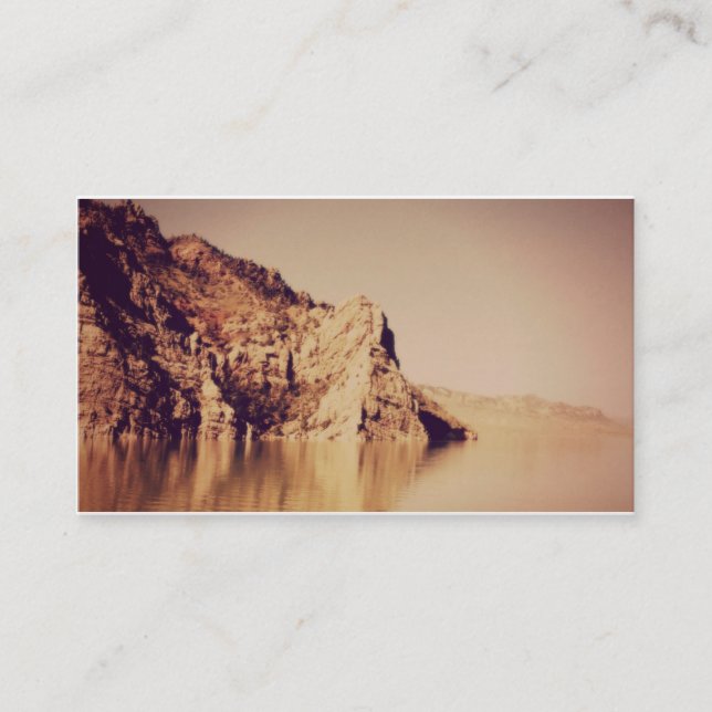 Cartão memorável fúnebre da água nostálgica das (Frente)