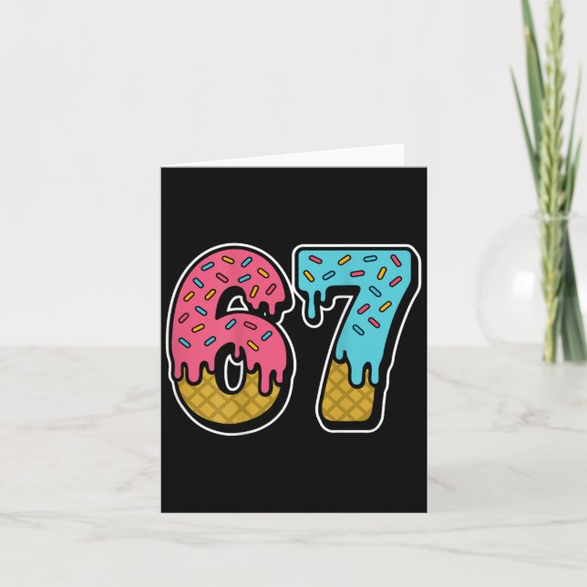Cartão Memória Drip 67 Sorvete Seis Gen Alpha Slang Sete  (Frente)