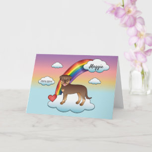 Cartão Memória Rainbow Do Cachorro Vermelho E Tan Rottwei