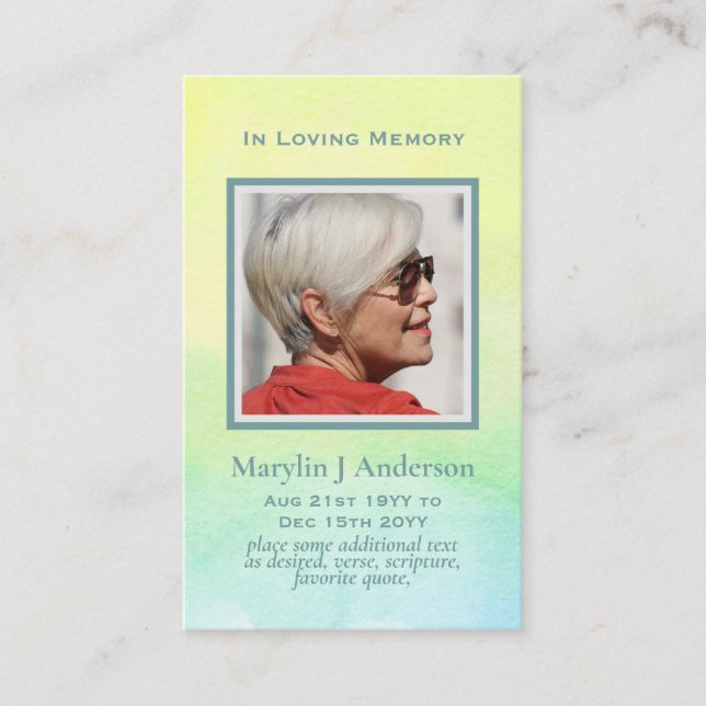 Cartão Memorial 100x Arty Peach Orange PHOTO Praye (Frente)