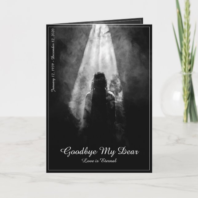 Cartão Memorial à luz - Adeus, minha querida (Frente)