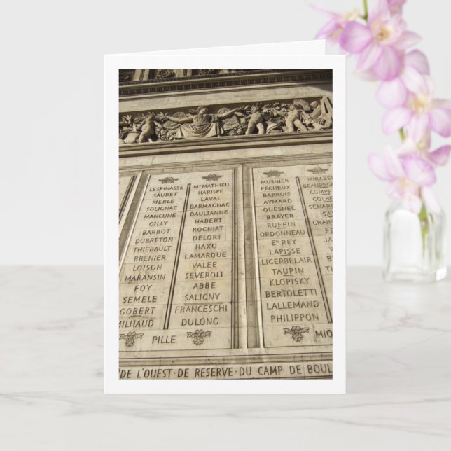 Cartão Memorial Arc De Triomphe, Paris, França (Orquídea)