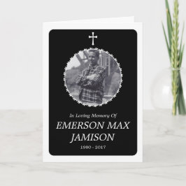 cartão memorial : cruz elegante