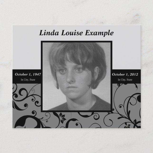 cartão memorial de damask profissional (Frente)