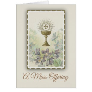 Cartão Memorial de oferecimento maciço católico