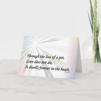 Cartão memorial de simpatia de Pet
