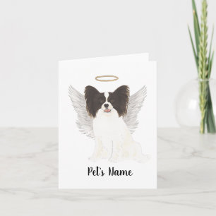 Cartão Memorial de Simpatia do Black & White Papillon