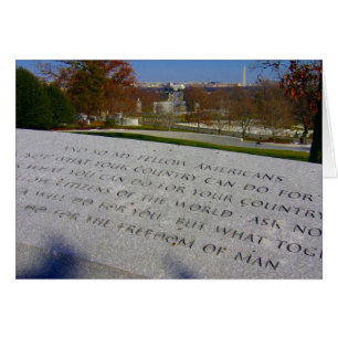 Cartão memorial do arlington jfk