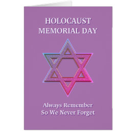 Cartão Memorial do Dia de Memória do Holocausto Pe