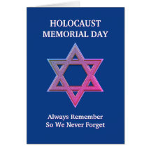 Cartão Memorial do Dia do Holocausto Azul