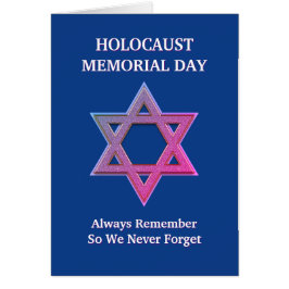 Cartão Memorial do Dia do Holocausto Azul