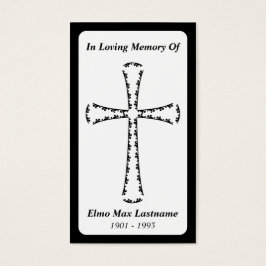 cartão memorial . elegante cruz