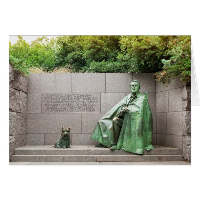 Cartão Memorial FDR em Washington DC (Frente horizontal)