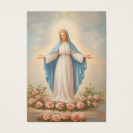 Cartão Memorial Fúnebre Católico da Virgem Maria -