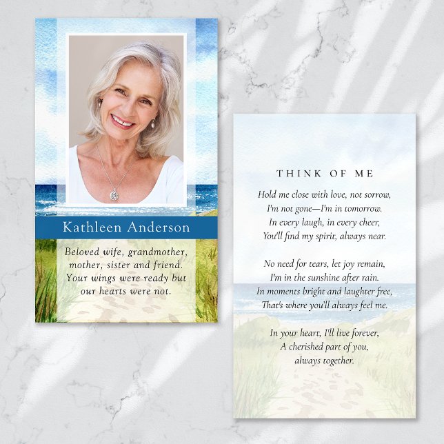 Cartão Memorial Funeral Oceânico (Criador carregado)