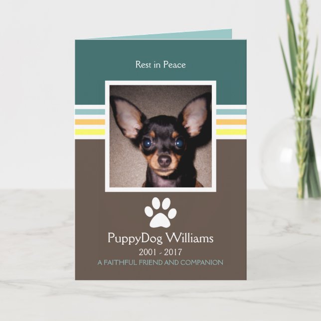 cartão memorial mod pet loss (Frente)