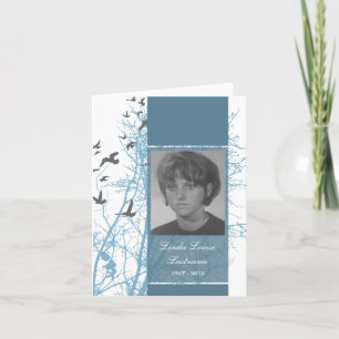 cartão memorial : pássaros em silhueta