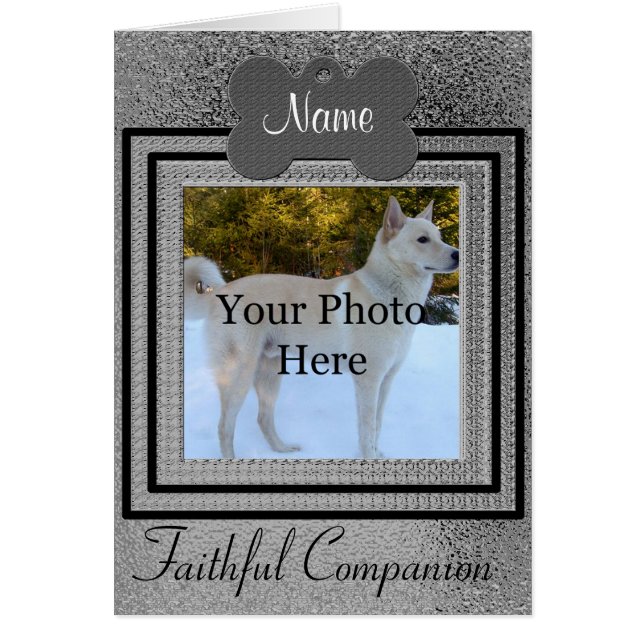 Cartão Memorial Personalizado de Cães ou Gatos (Frente)